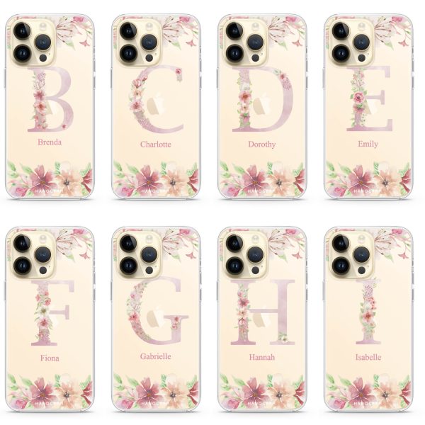 Monogram & Floral iPhone 14 Pro Max Ultra Clear Case on Sale