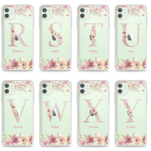 Monogram & Floral iPhone 12 Ultra Clear Case Cheap