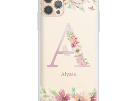 Monogram & Floral iPhone 12 Pro Max Ultra Clear Case Cheap