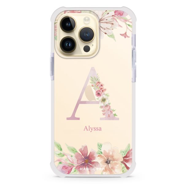 Monogram & Floral iPhone 14 Pro Max Ultra Shockproof Case Hot on Sale