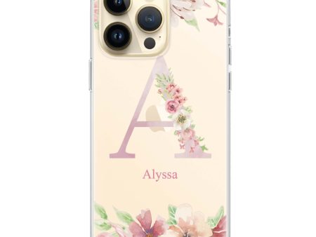 Monogram & Floral iPhone 14 Pro Max Ultra Clear Case on Sale