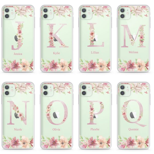 Monogram & Floral iPhone 12 Ultra Clear Case Cheap