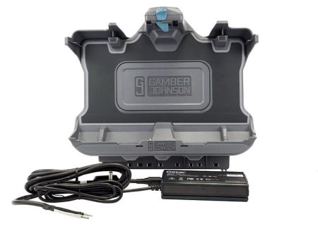 Gamber-Johnson:  KIT: F110 G6 NO RF VEHICLE CRADLE (7160-1642-00) WITH GETAC 120W POWER ADAPTER WITH BARE WIRE LEAD (7300-0516) Sale